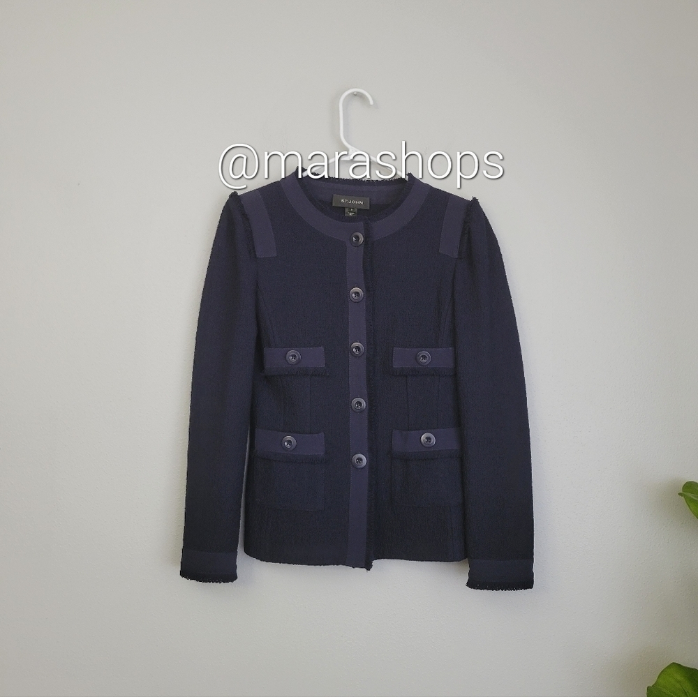 St. John Navy Button Jacket - image 1